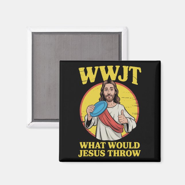 Imã Disc Golf Wwjt O Que Jesus Jogaria Frisbee  (Front/Back)