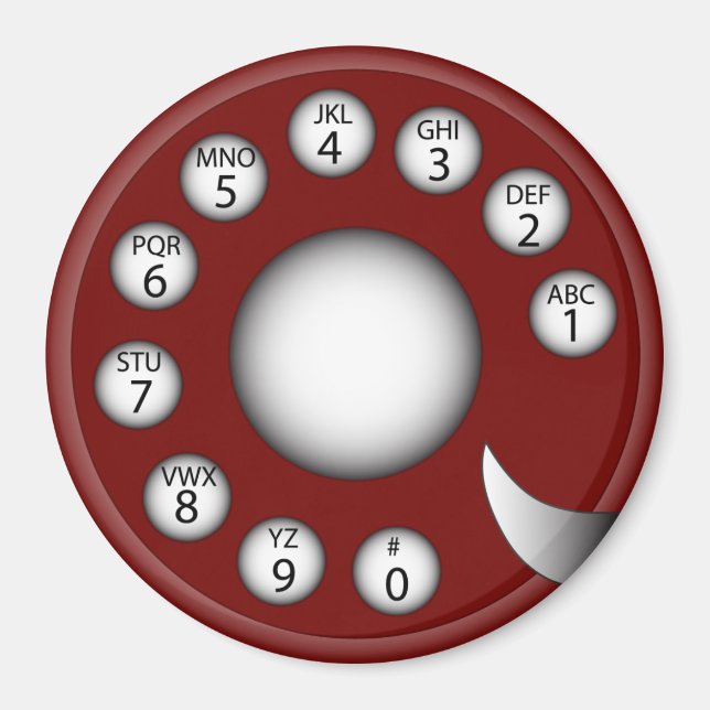 Imã Discagem por Telefone Rotativo (Vermelho) (Frente)