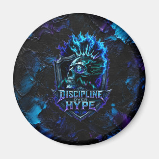 Imã Disciplina Sobre Hype Bitcoin Pincelada Azul
