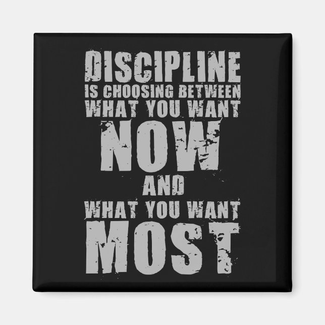 Imã DISCIPLINE - Palavras Motivacionais (Frente)