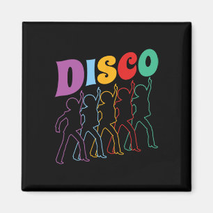 Imã Disco 70s Disco Themed Vintage Retro Dancing 1970"