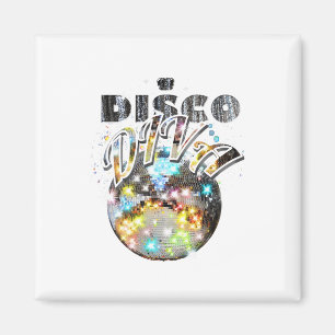 Imã Disco Ball Disco Diva Queen - 70s Retro Vintage Da