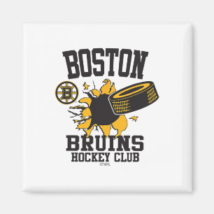 Imã Disco de hóquei Boston Bruins estourado cinza Lice