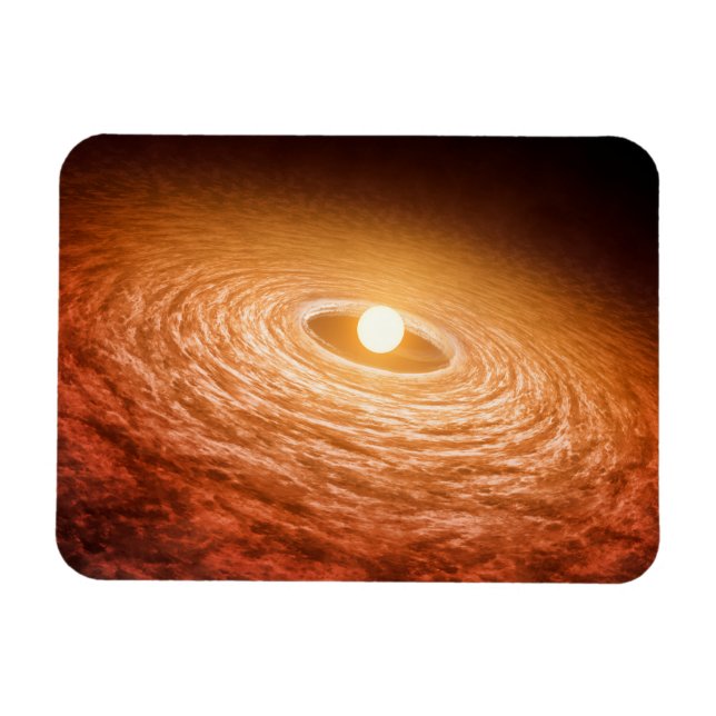 Ímã Disco De Material Em Torno Da Estrela Fu Orionis. (Horizontal)