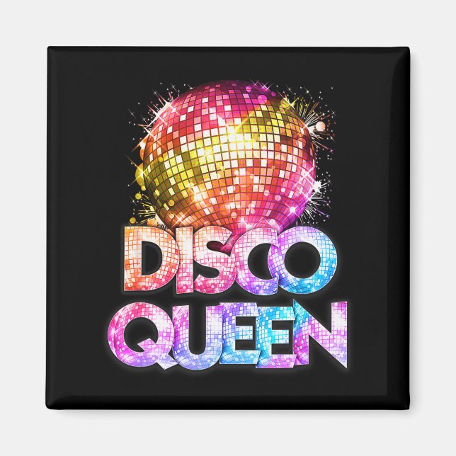 Imã Disco Queen - 70's Disco Themed Vintage Seventies  (Frente)