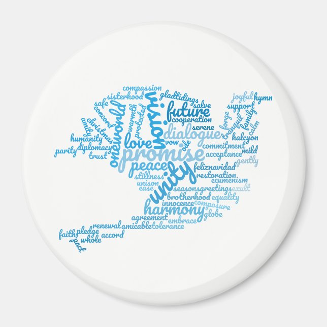 Imã Discussão Elegante Inspiracional da Nuvem da Etiqu (Frente)