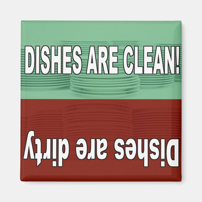 Imã Dishes are clean and dirty magnet (Frente)