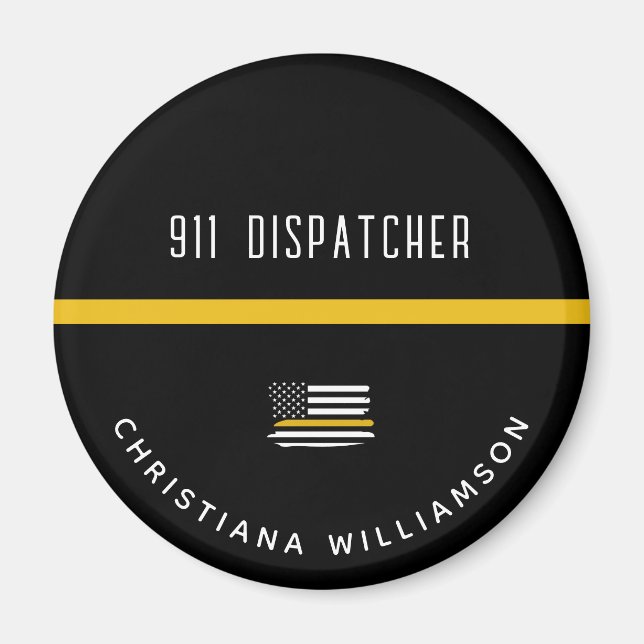 Imã Dispatcher de Sinalizador de Linha Dourada 911 Per (Frente)