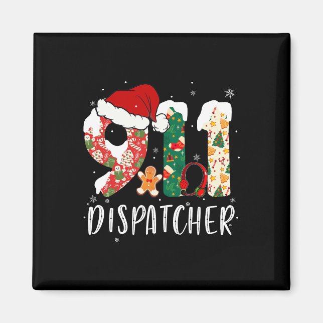 Imã Dispatcher Natal 911 (Frente)