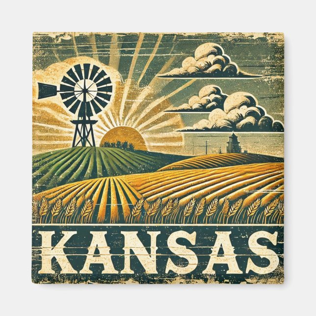 Imã Distante Grunge do Nebraska (Frente)