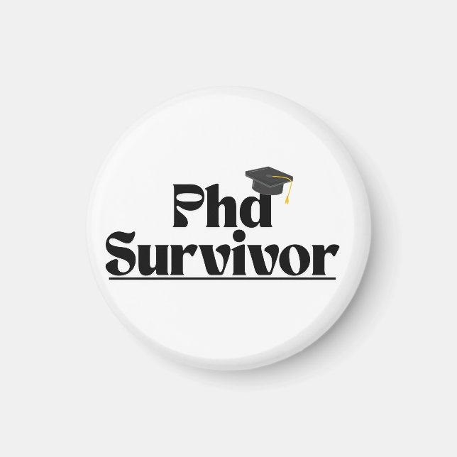 Imã Distintivo Engraçado de Graduação de PhD – Design  (Frente)