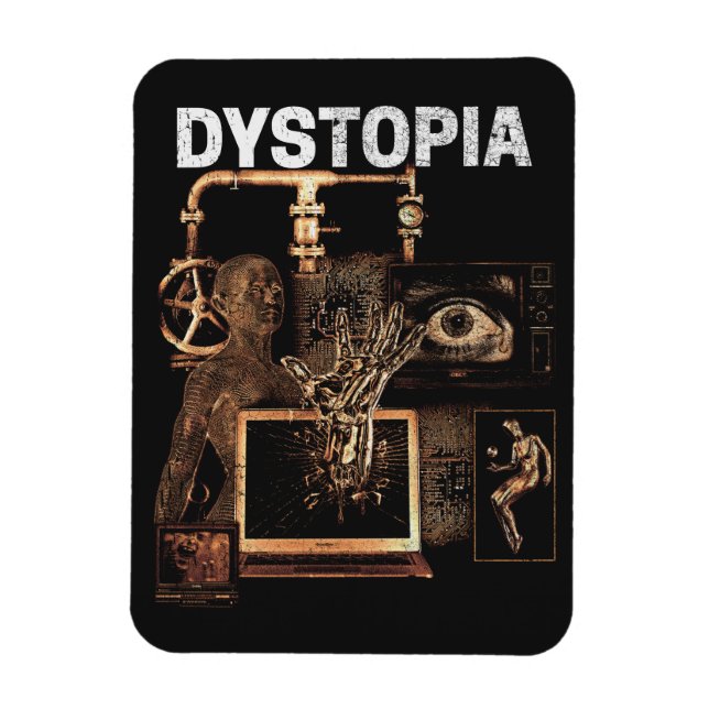 Ímã Distopia - Design de Streetwear Techno-Dystopian (Vertical)