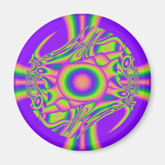 Imã Distorção Fractal Psicotrópico Verde Roxo