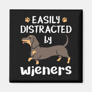 Imã Distraído facilmente por Wieners Funny Dachshund D