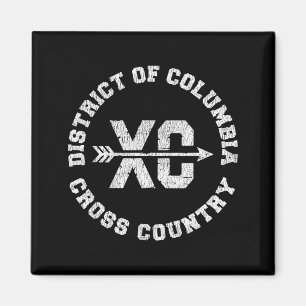 Imã Distrito de Columbia Cross Country Retro Distresse