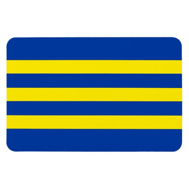Ímã distrito de Trnavsky região de bandeira azul amare (Horizontal)