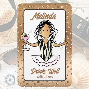 Ímã Dito Divertido Brilho Glam Etnia Feminina Desenho