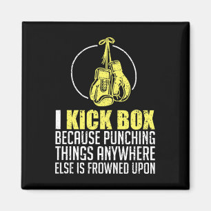 Imã Dito engraçado de kickboxing Comt lutador kickboxe