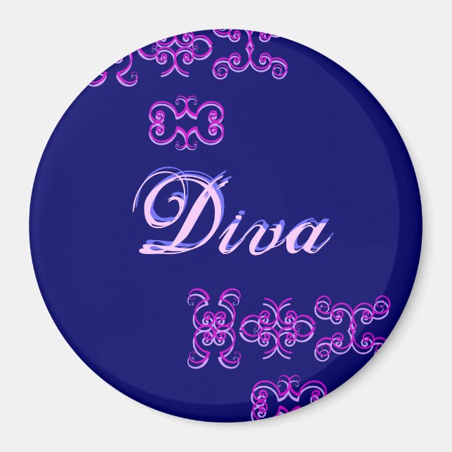Imã Diva Designer Nome I Magnet (Frente)