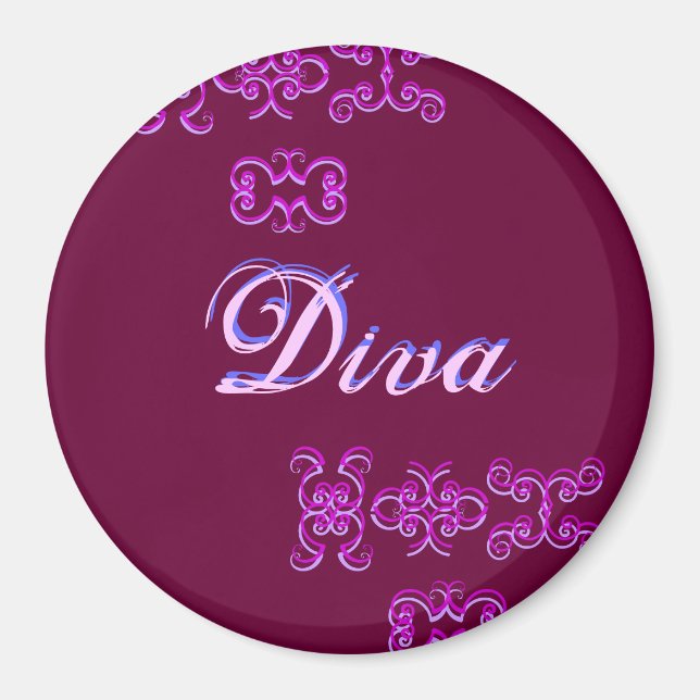 Imã Diva Designer Nome IV Magnet (Frente)