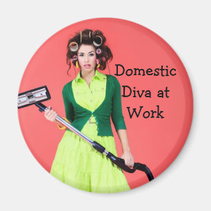 Imã Diva doméstica no ímã da imagem do trabalho