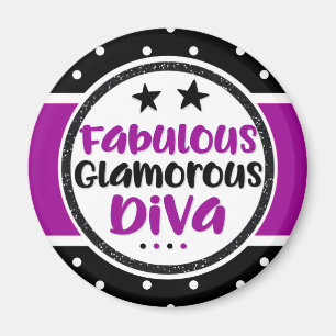 Imã Diva glamoroso fabulosa roxa