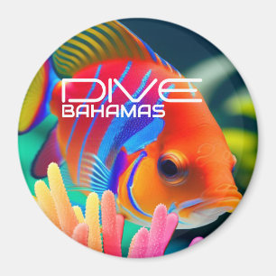 Imã Dive Bahamas - Magnet redondo