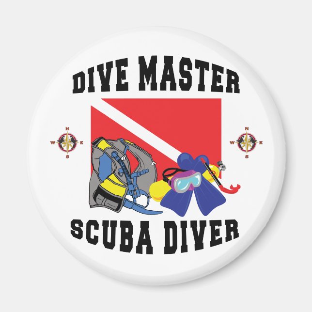 Imã Dive Master SCUBA Diver (Frente)
