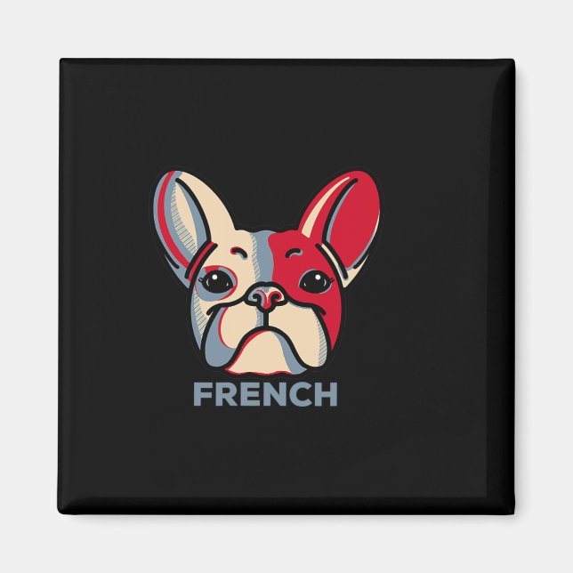 Imã Diversão 1 do Cachorro Buldogue Francês (Frente)