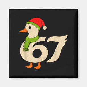 Imã Diversão 67 Ganso Natal 6 7 Meme Pato Chapéu de Pa