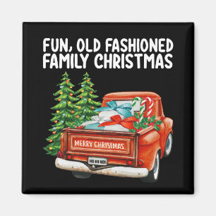 Imã Diversão Antiga Família Árvore de Natal Caminhão d