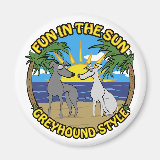 IMÃ DIVERSÃO AO SOL ESTILO GREYHOUND (Frente)