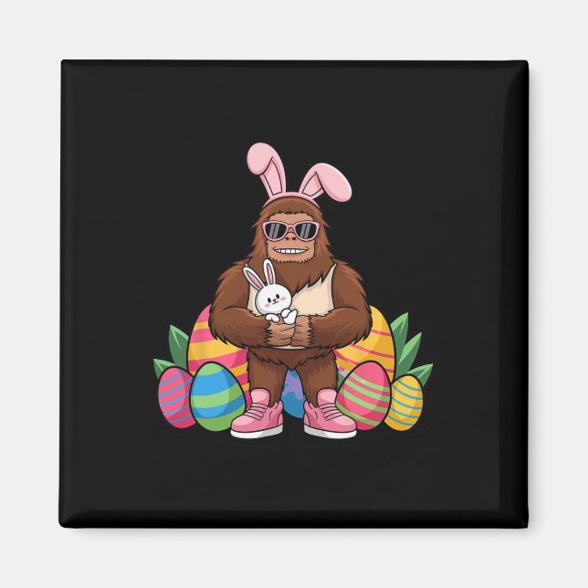Imã Diversão Bigfoot Páscoa Coelho Mashup – Sasquatch  (Frente)