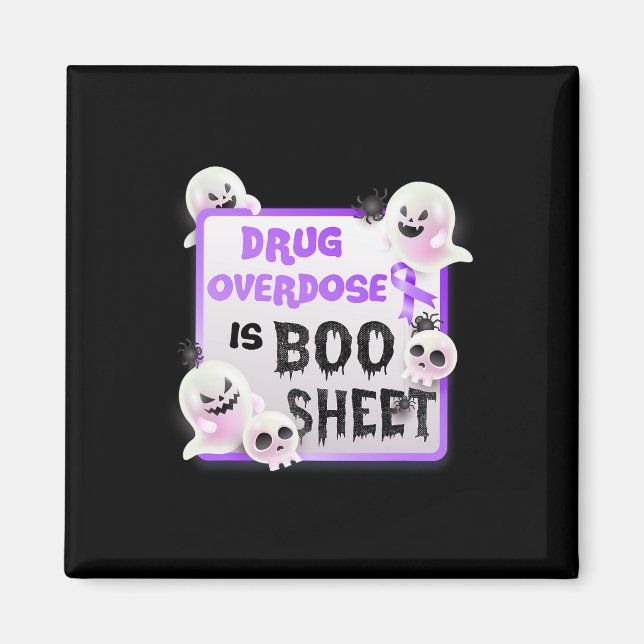 Imã Diversão Boo Halloween A Sobredosagem De Drogas Fa (Frente)