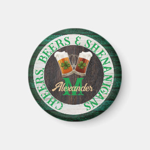 Imã Diversão com Cerveja Cheers em Madeira Rústica