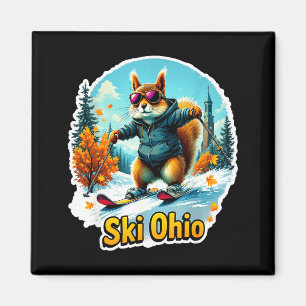 Imã Diversão de aventura de inverno em ohio esquiando 