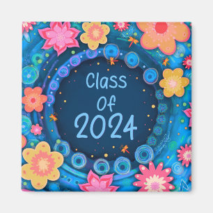 Imã Diversão Floral Girlie Classe de 2024 Inspirividad