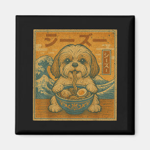 Imã Diversão Kawaii Ramen Macarrão Japonês Shih Tzu Co
