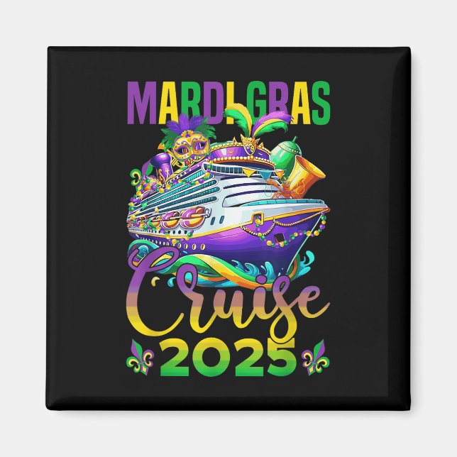 Imã Diversão Máscara de Contas do Cruzeiro de Mardi Gr (Frente)