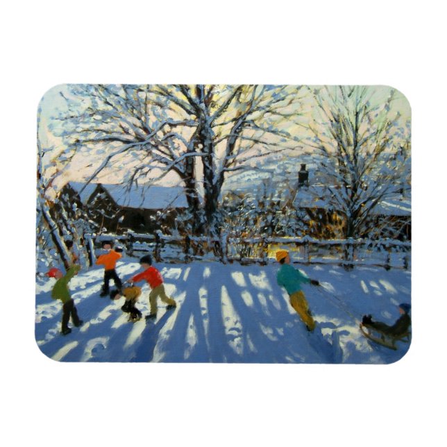 Ímã Diversão na neve Tideswell Derbyshire (Horizontal)