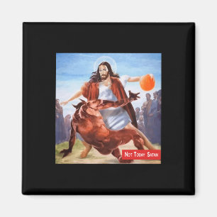 Imã Diversão Não Hoje Satã Jesus Cruzando Basquete