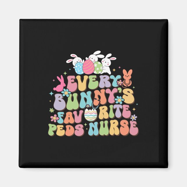 Imã Diversão Toda Enfermeira de Peds Favorita de Bunny (Frente)