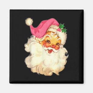 Imã Diversão Vintage Rosa Papai Noel Rosa Design de Na