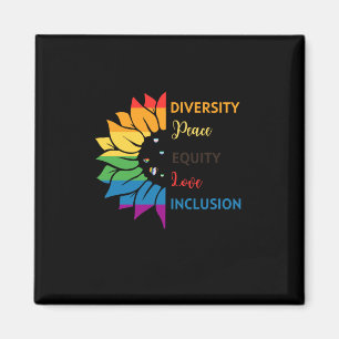 Imã Diversidade Equidade de Paz Inclusão de Amor - Rai