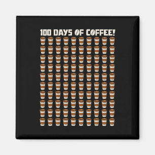 Imã Divertido 100 Dias de Professor de Café Feliz 100º
