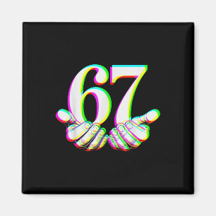 Imã Divertido 67 Mão Seis Sete Meme Gen Alpha Gíria De