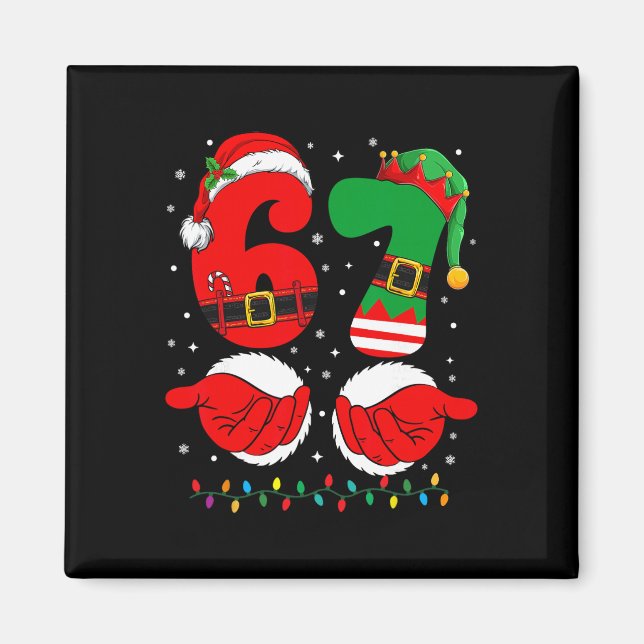Imã Divertido 67 Natal 6 7 Meme Seis Sete Para Meninos (Frente)