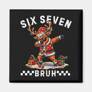 Imã Divertido 67 Natal Seis Sete Meme Dabbing Rena