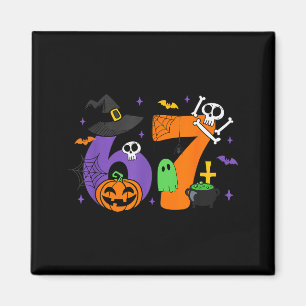 Imã Divertido 67 Seis Sete Meme de Halloween Gen Alpha
