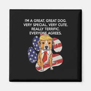 Imã Divertido Anti Presidente Donald Trump Cachorro Po